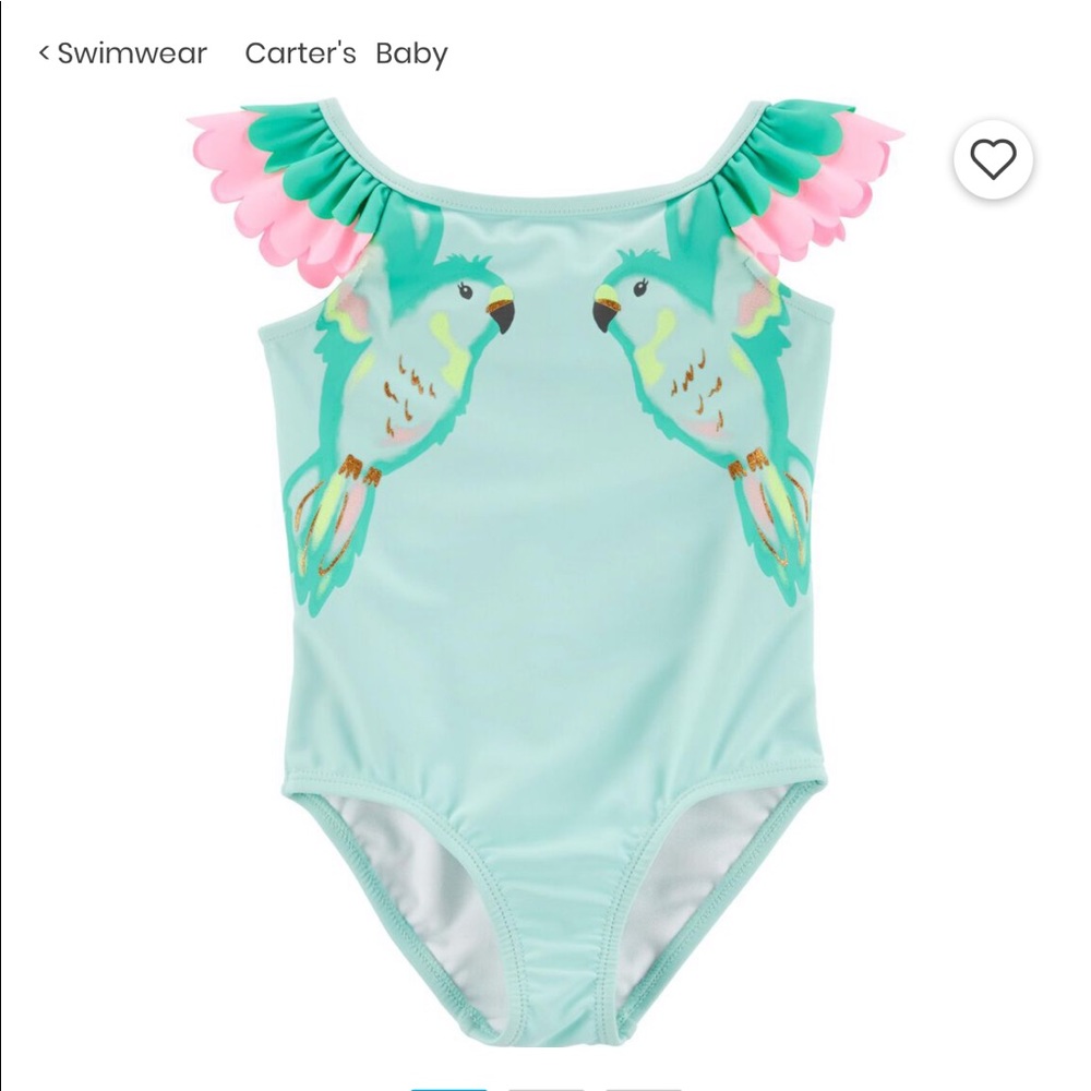 Carter’s Parrot One-Piece Swimsuit 4T